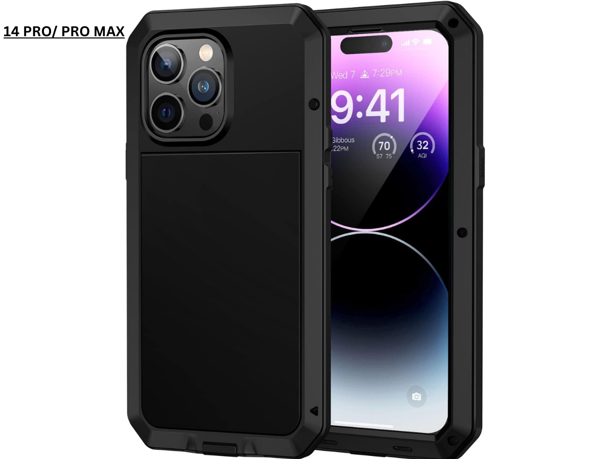 Aluminum Heavy Duty Armor Military Screw Case for iPhone 7-16 Pro Max & S21-S24