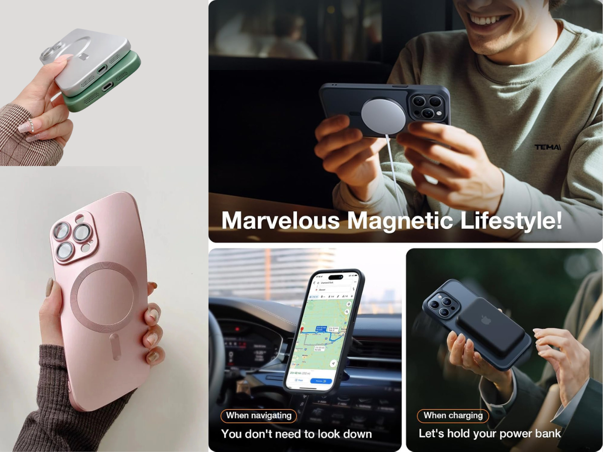 For iPhone 16 Pro Max MagSafe Case Matte Shockproof Magnetic Slim Cover