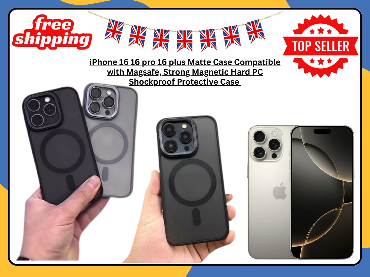 Magnetic Magsafe Matte Shockproof Slim Case For iPhone 16 Pro Max Plus Cover UK
