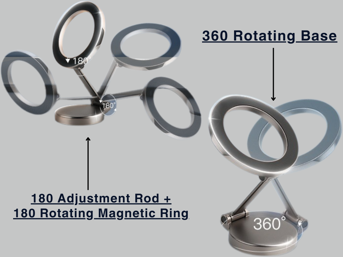 MagSafe Holder for iPhone 16 15 14 13 Pro Max & Samsung Magnetic 360° Car Mount