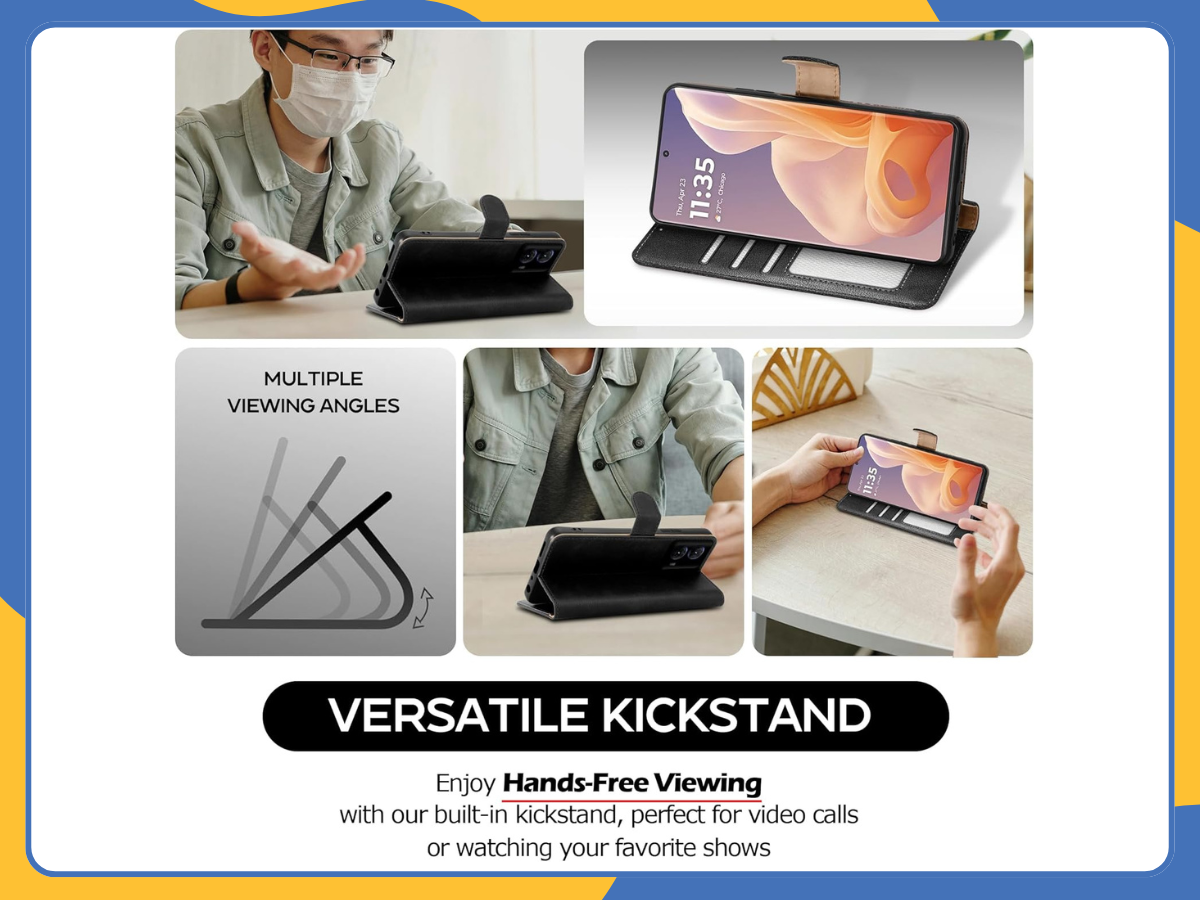 Motorola Edge 50/50 Neo/50 Pro Leather Wallet Flip Case, Shockproof Cover