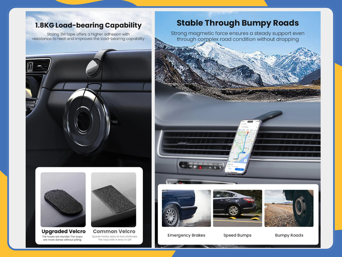 Universal Magnetic 360° Rotating Car Mount Holder for MagSafe iPhone Samsung UK