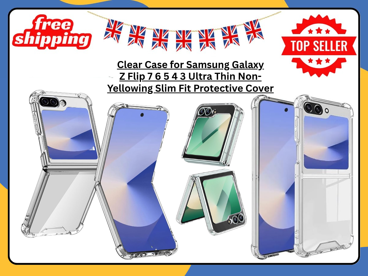 Clear Crystal Case For Samsung Galaxy Z Flip 4 5 6 7 Slim Bumper Phone Cover UK