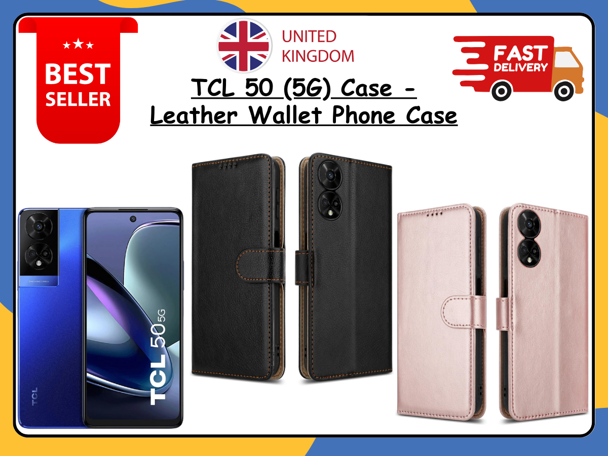 TCL 50 Book Wallet Case Slim PU Leather Flip Stand Phone Cover Magnetic UK