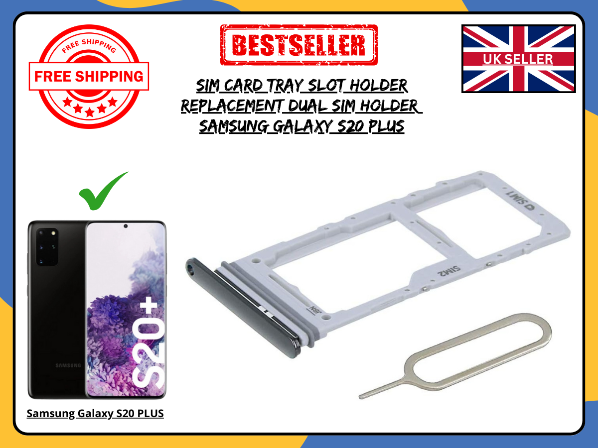 For Samsung Galaxy S20 Plus SIM Card Tray Holder Replacement SM-G985F, UK Seller
