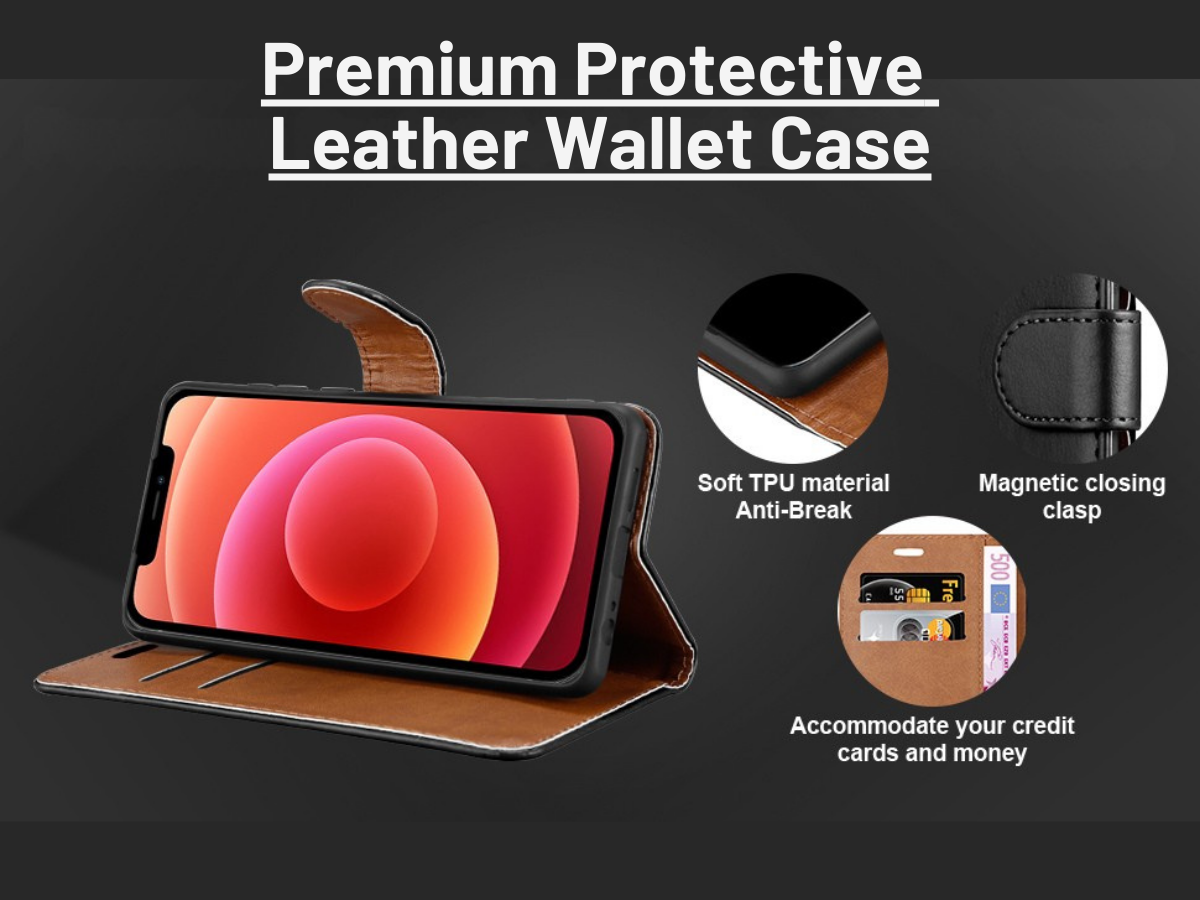 iPhone 7 8 Plus X XS Max XR 11 12 13 14 15 16 Pro Max Leather Magnet Wallet Case