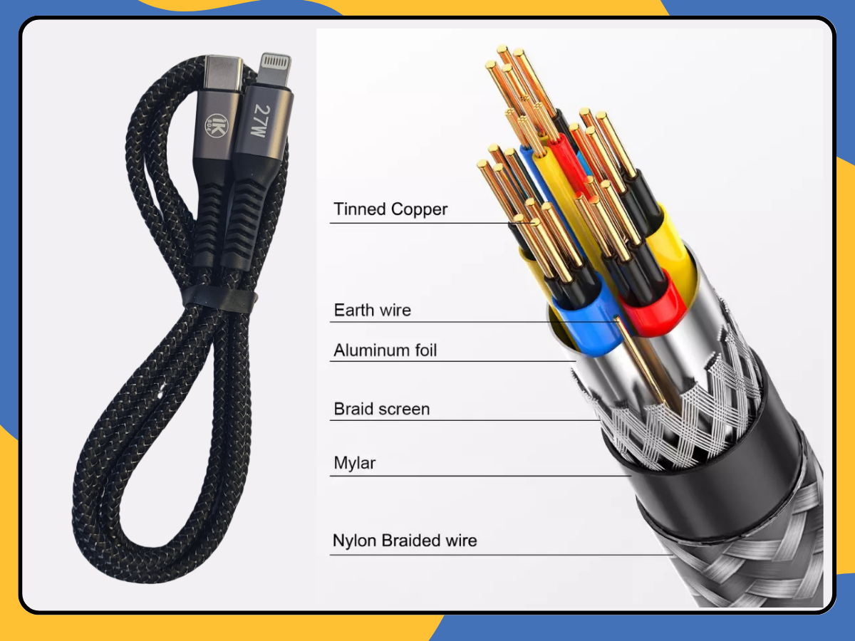 Heavy Duty Braided C- Lightening Cable Fast Charging Lead for iPhone 14 13 12 UK