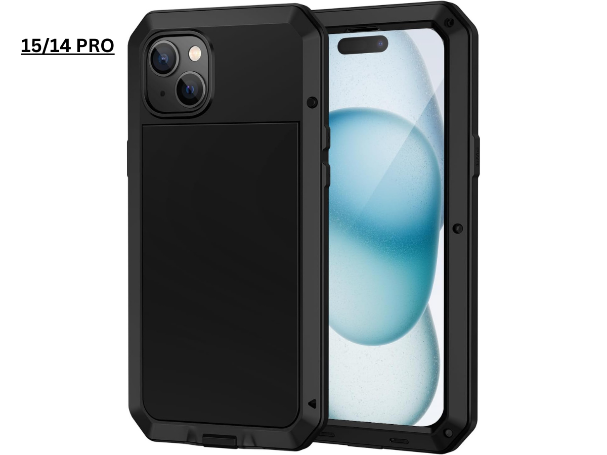 Aluminum Heavy Duty Armor Military Screw Case for iPhone 7-16 Pro Max & S21-S24