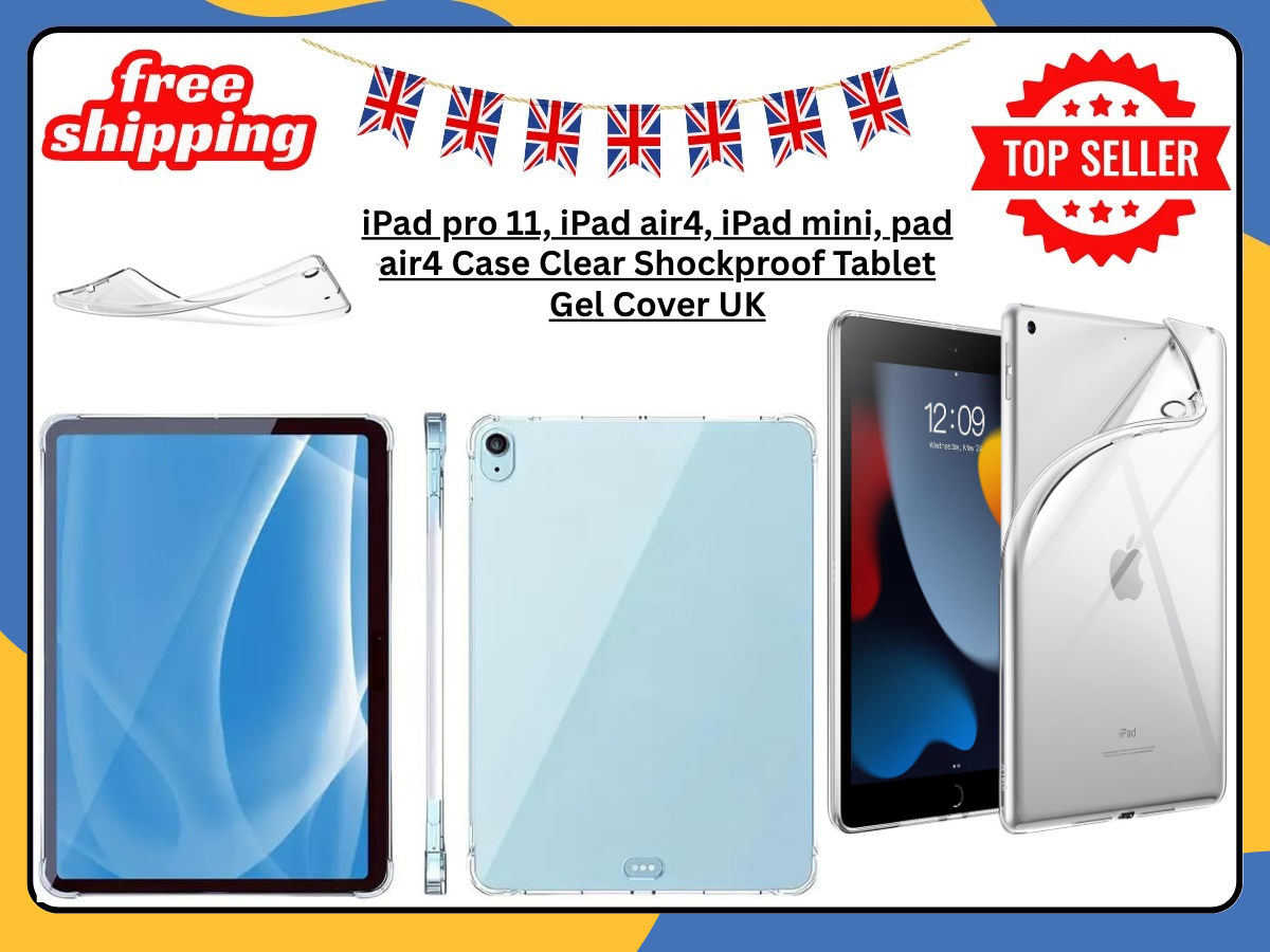 Apple iPad Air Shockproof Clear Silicone Case Slim TPU Gel Cover for Tablet UK