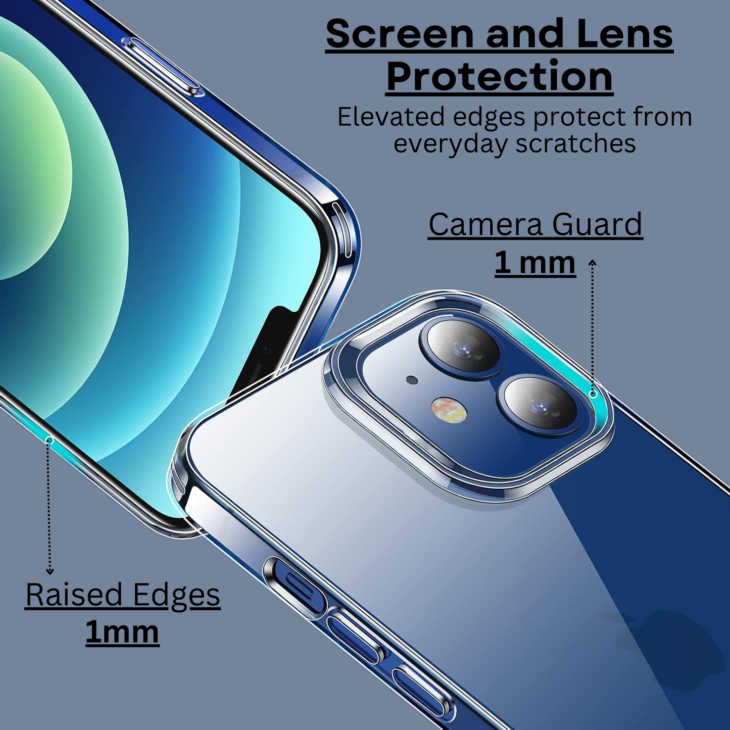 Silicone Clear Case for iPhone 16 15 14 Pro Max Plus 13 11 12 XR 7 8 Shockproof