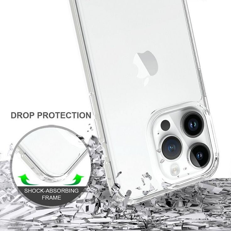 Clear Case iPhone for 16 15 14 13 12 11 Pro Max Plus XR 8 7 Silicone Shockproof