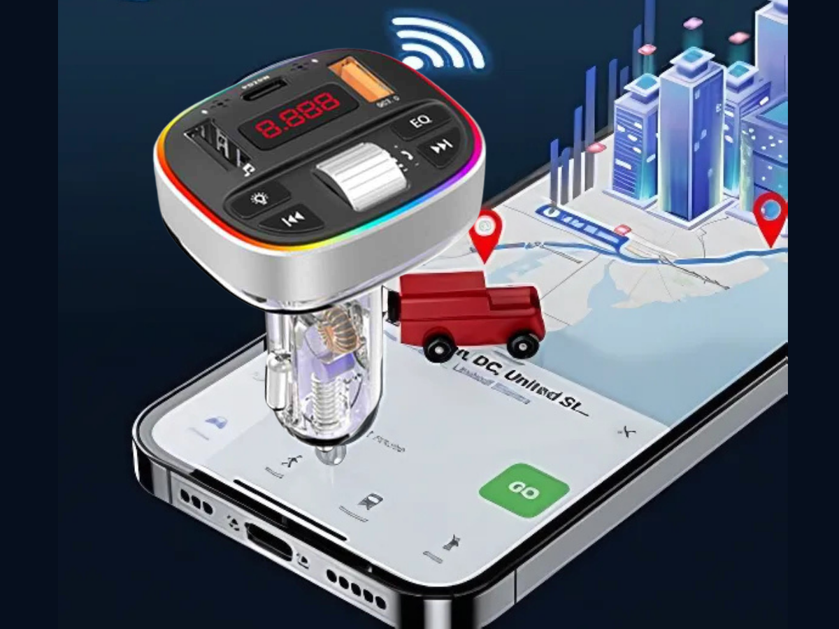 Bluetooth 5.0 FM Transmitter Wireless Car Adapter | MP3 Player &Dual USB Charger