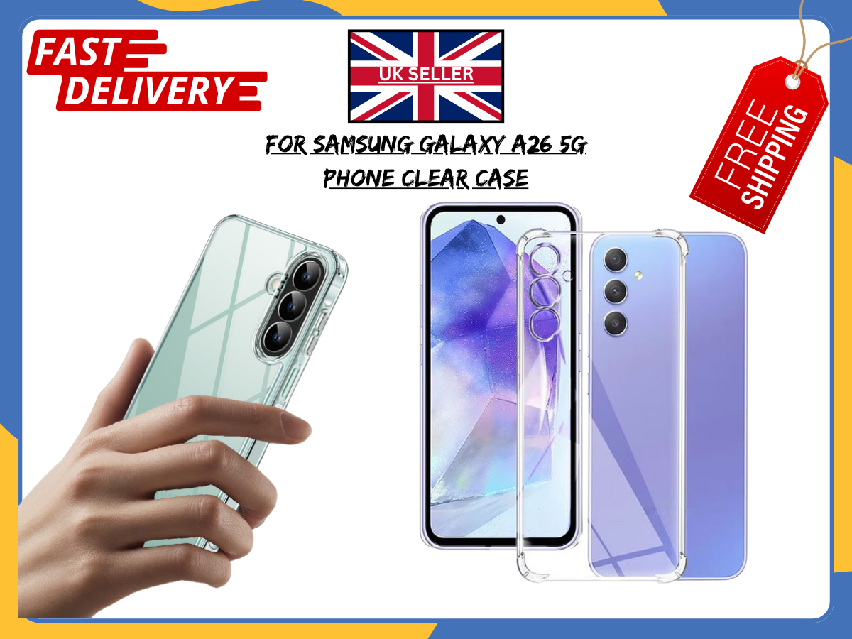 Samsung Galaxy A26 5G Clear Silicone Gel Case β Shockproof TPU Phone Cover