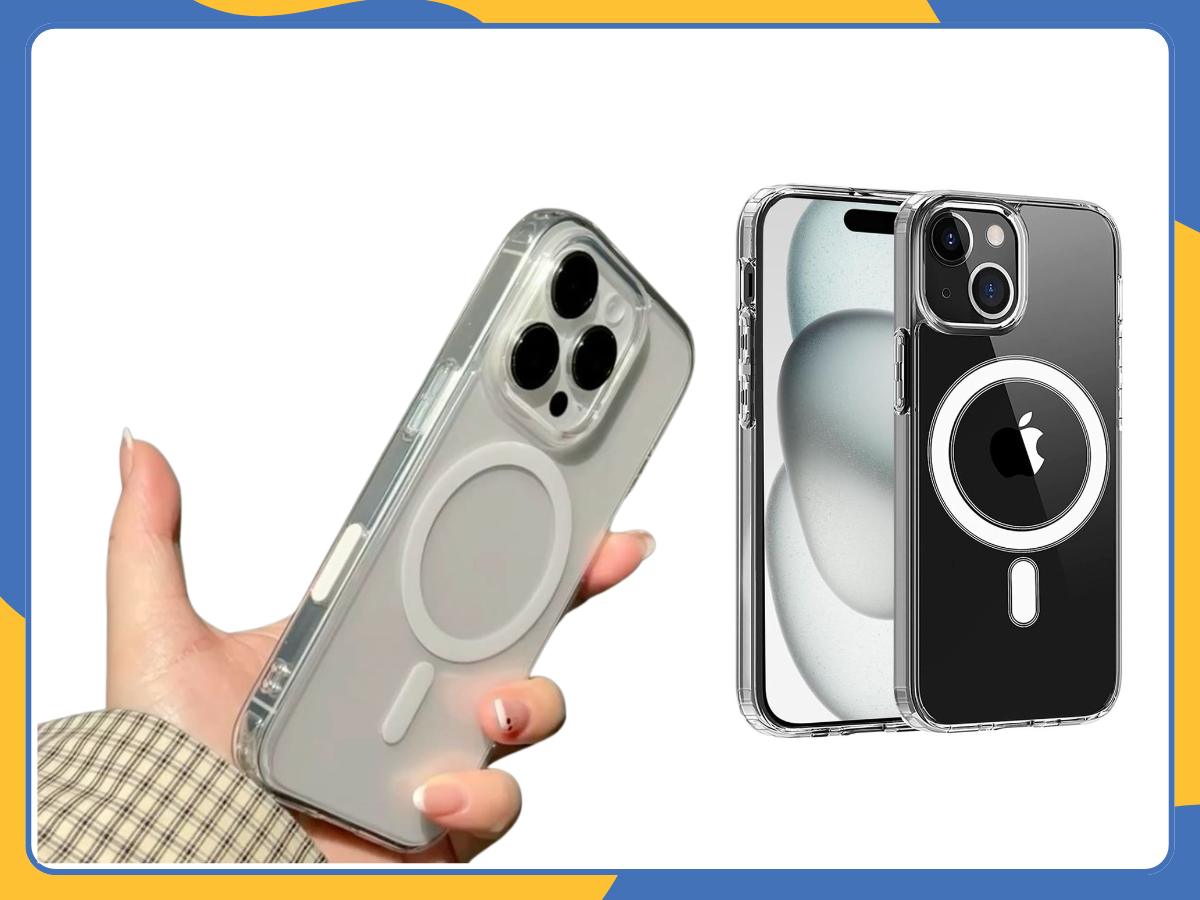 Clear Magnetic iPhone 15 14 13 12 Pro Max Case MagSafe Shockproof Silicone Cover