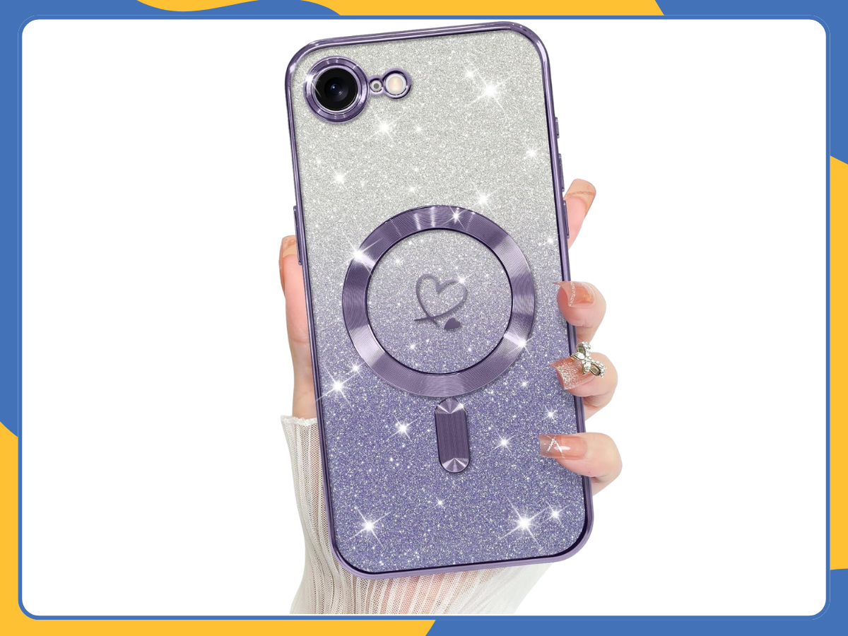 iPhone 16E MagSafe Case Bling Glitter Shockproof Luxury TPU Magnetic Cover