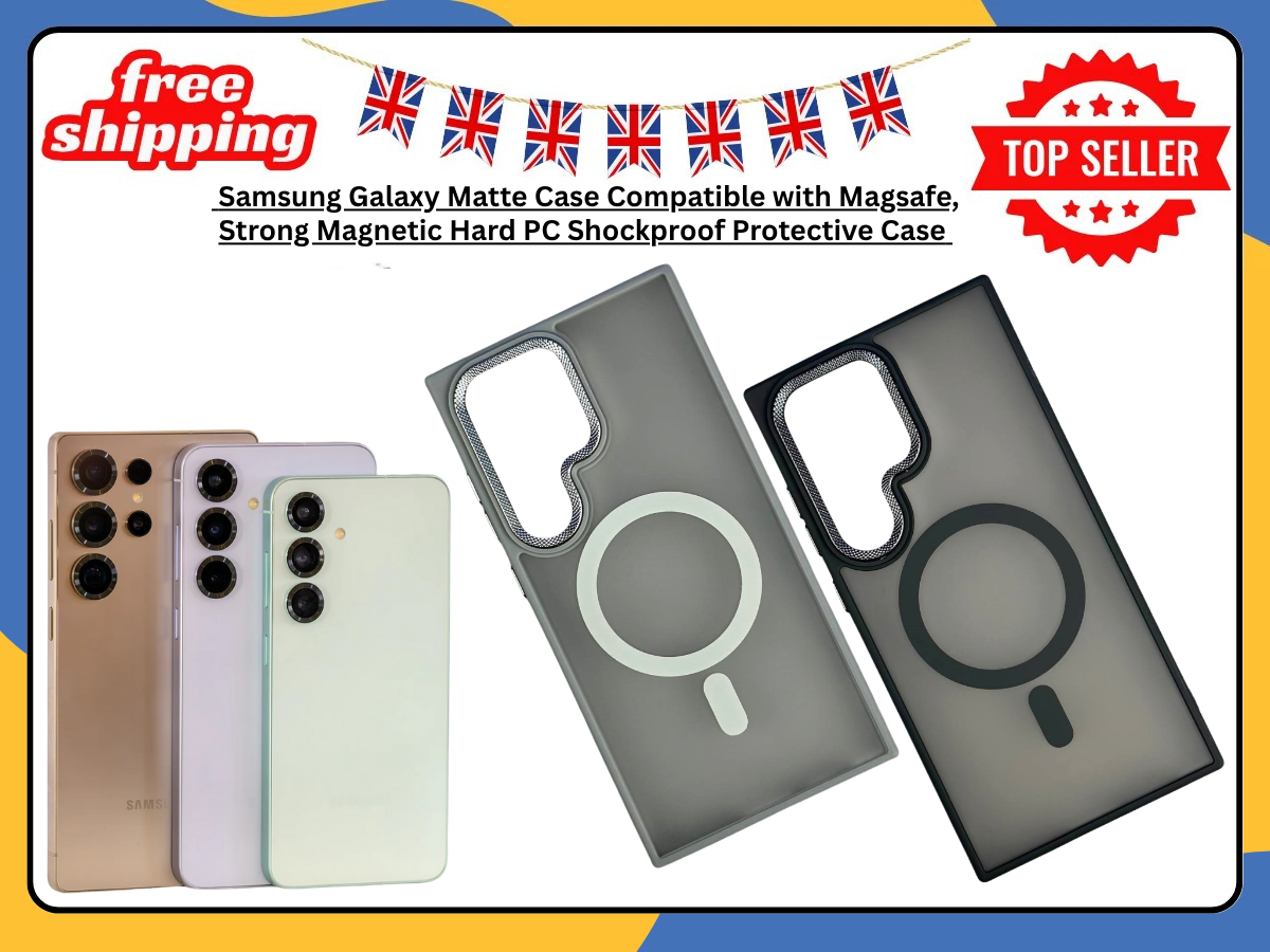 MagSafe Matte Magnetic Ring Case For Samsung A35 S25 Ultra Plus Shockproof Cover