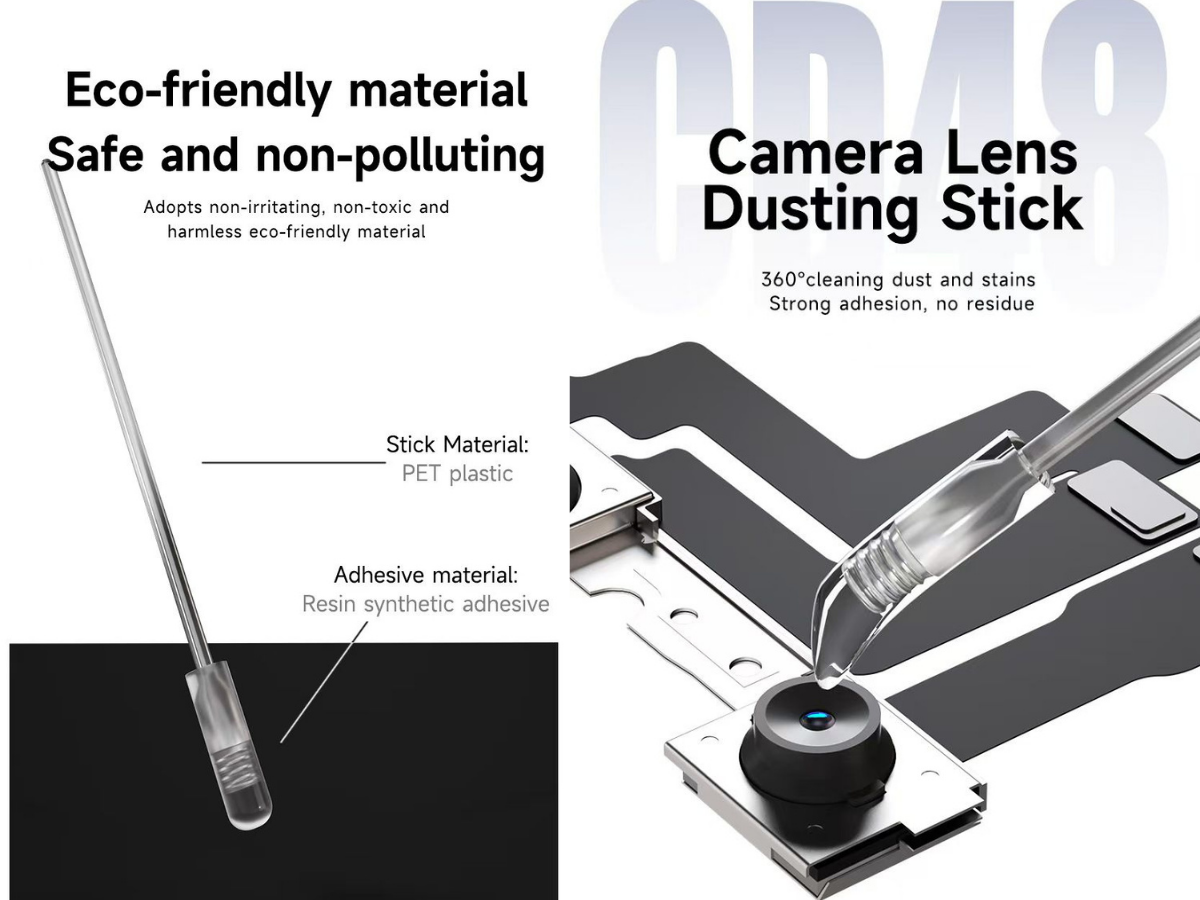 Camera Lens Dusting Stick 48PCS - Gel Dust Proofer Rod Resin Synthetic for DSLR