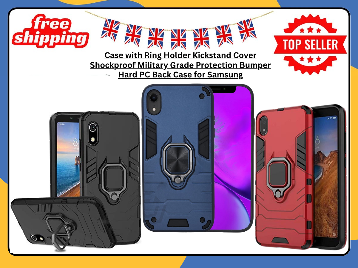 Shockproof Ring Stand Armor Case For Samsung Galaxy S21 22 S23 S24 Ultra Plus UK
