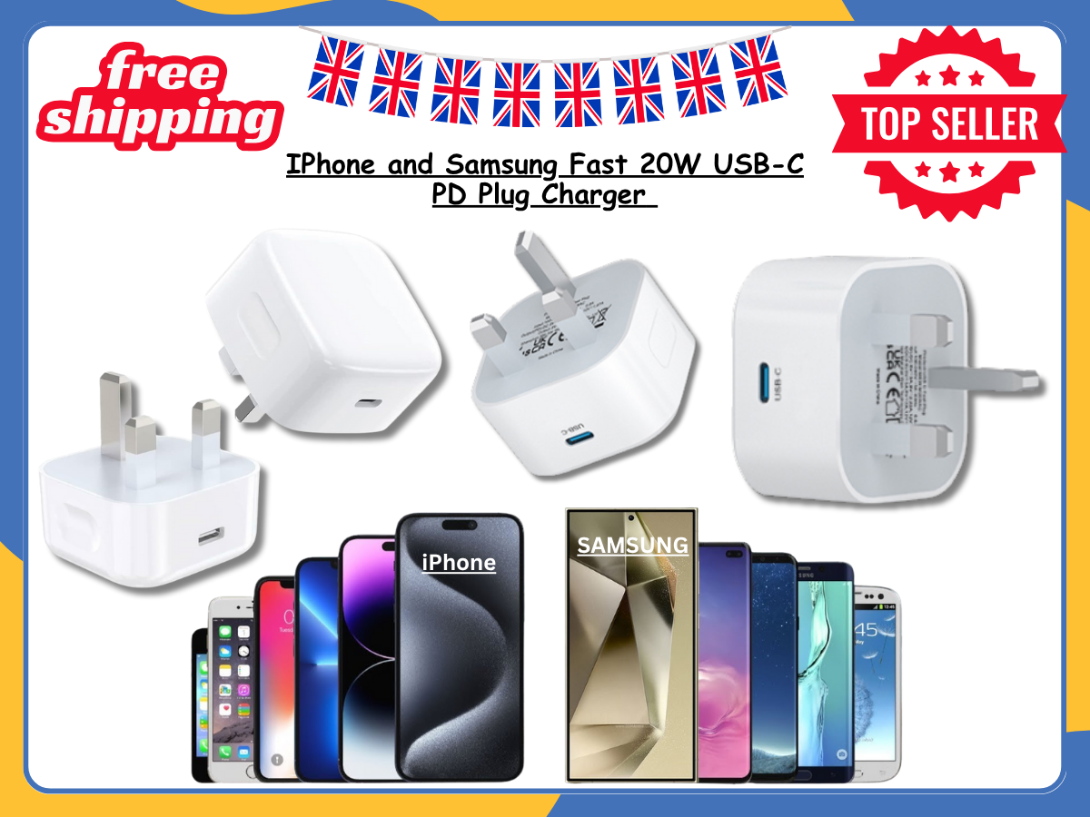USB-C 20W PD Fast Charger Power Adapter Plug For iPhone 15 13 12 Pro Max Samsung