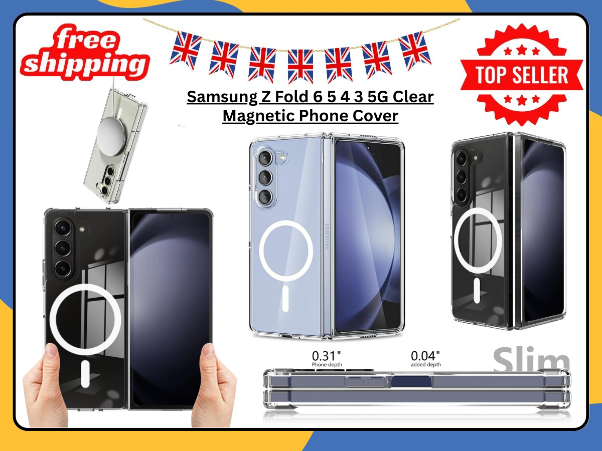 Magnetic Clear Case For Samsung Galaxy Z Fold 4 5 6 Shockproof Slim Bumper Cover