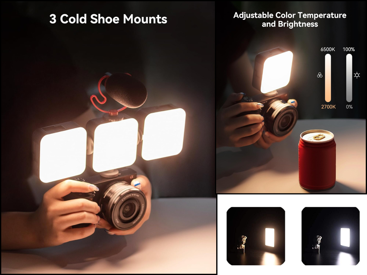 Portable RGB LED Video Light Mini Photography Fill Light for Camera & Streaming