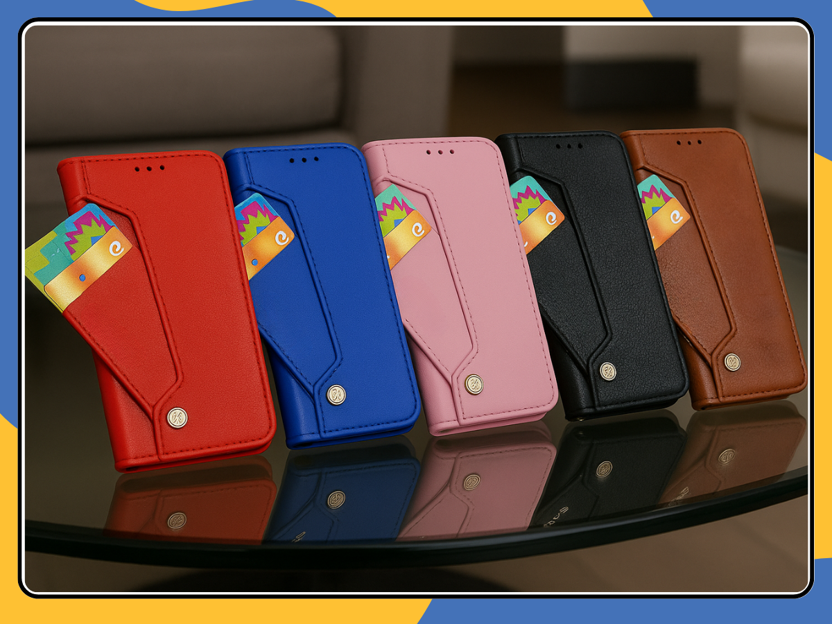 iPhone XR 7 8 15 14 13 12 11 Pro Max Leather Wallet Card Holder Phone Case UK