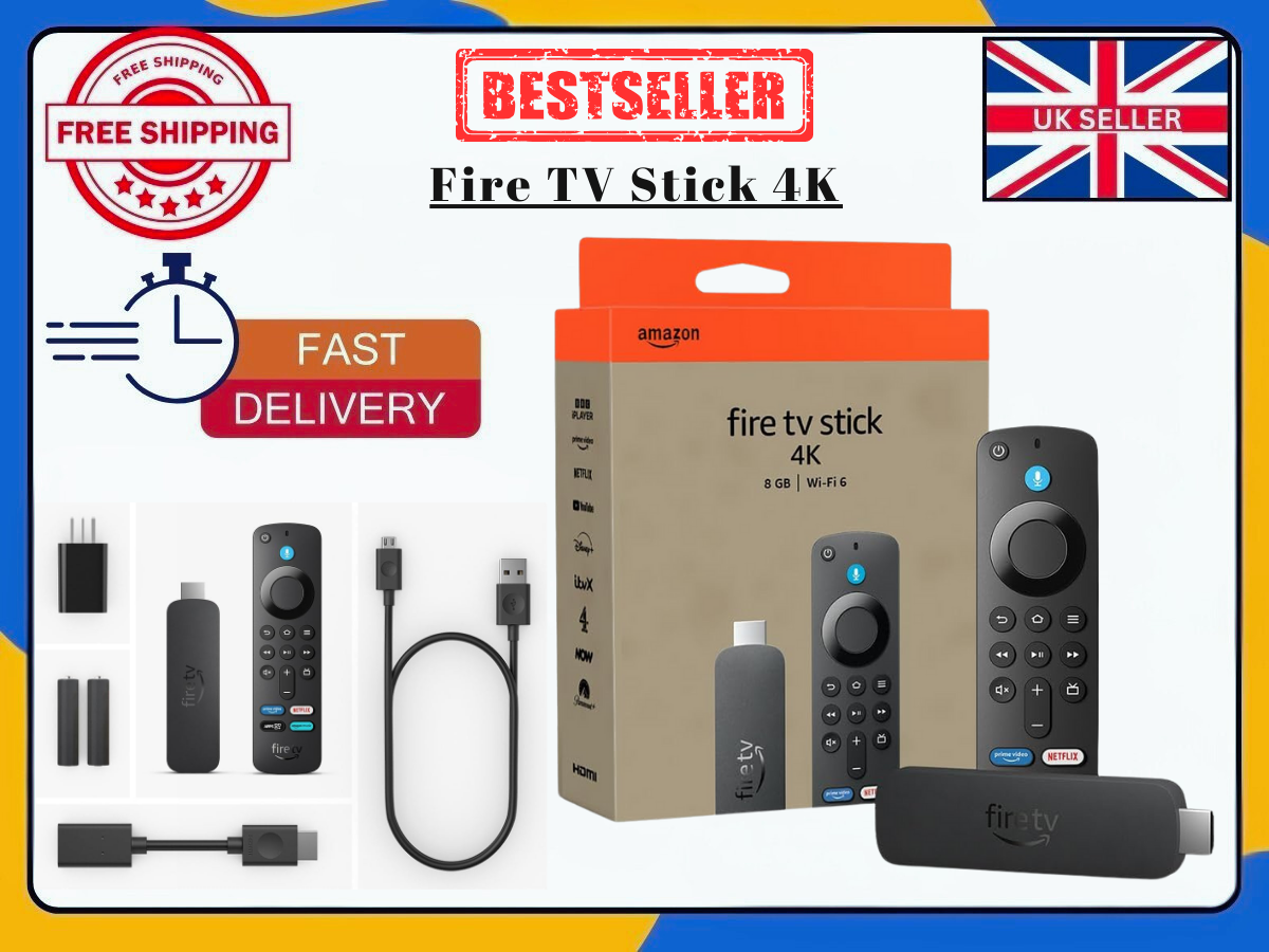 Amazon Fire TV Stick 4K Ultra HD | Alexa Voice Remote | Wi-Fi 6 Streaming UK