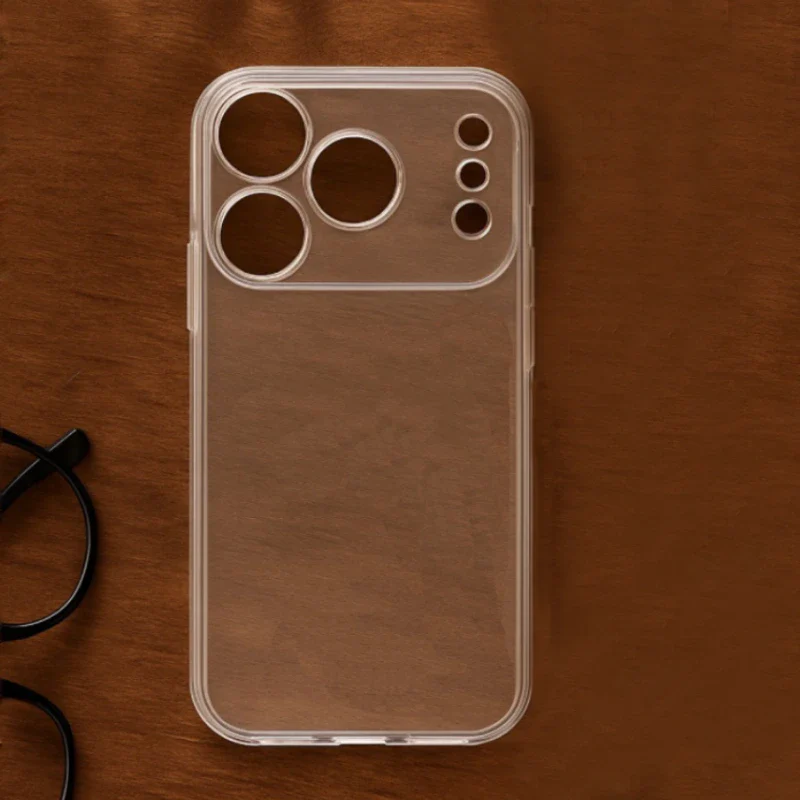 Clear gel case with precut camera holes