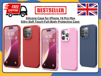 iPhone 16 Pro Max Liquid Silicone Case Shockproof Matte TPU Back Phone Cover UK