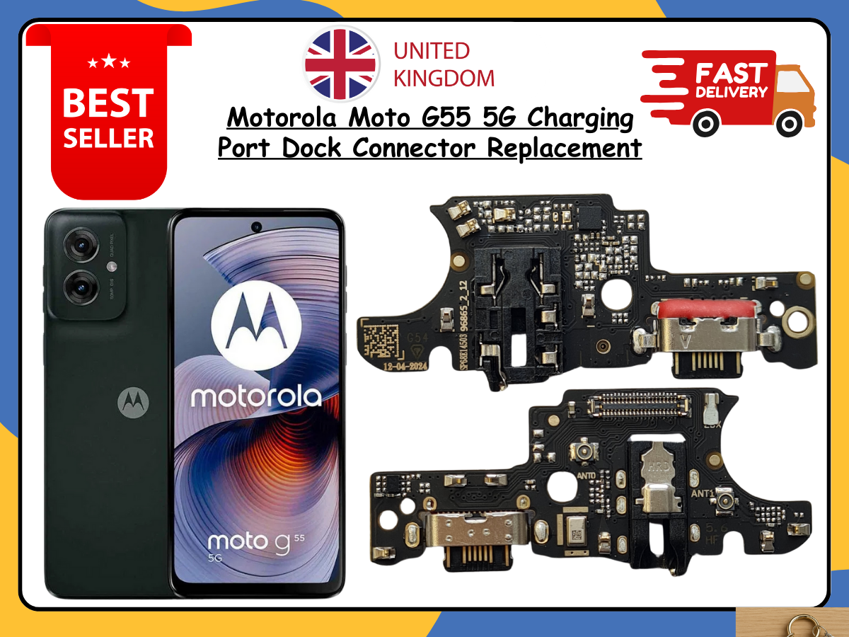 Motorola Moto G55 5G Charging Port Dock Connector Flex Cable Mic Replacement UK
