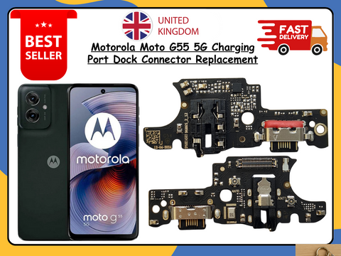 Motorola Moto G55 5G Charging Port Dock Connector Flex Cable Mic Replacement UK