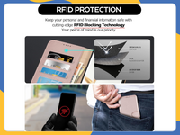 TCL 505 4GPU Leather Wallet Case Shockproof Stand Card Slot Cover UK