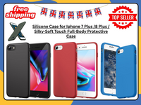 iPhone 7 Plus / 8 Plus Case Liquid Silicone Shockproof Matte TPU Cover UK Stock