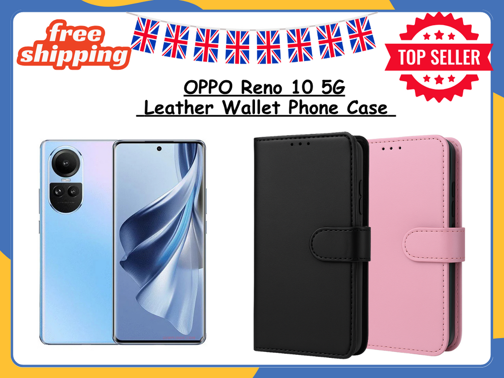 OPPO Reno 10 5G Phone Case Leather Wallet Flip Stand Shockproof Phone Cover UK