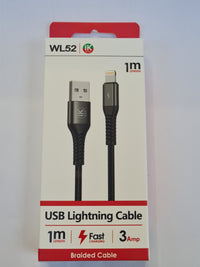 Heavy Duty Braided USB Fast Charger Cable for iPhone 14 13 12 11 X 8 7– 1M 2M 3M