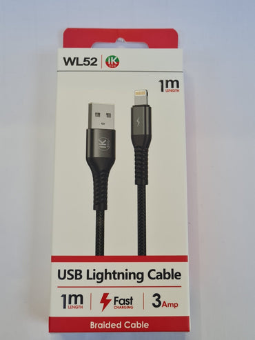 Heavy Duty Braided USB Fast Charger Cable for iPhone 14 13 12 11 X 8 7– 1M 2M 3M