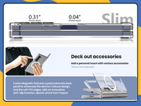 Magnetic Clear Case For Samsung Galaxy Z Fold 4 5 6 Shockproof Slim Bumper Cover