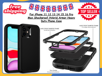 For iPhone 11 13 14 15 Pro Max Shockproof Hybrid Armor Heavy Duty Case Cover UK
