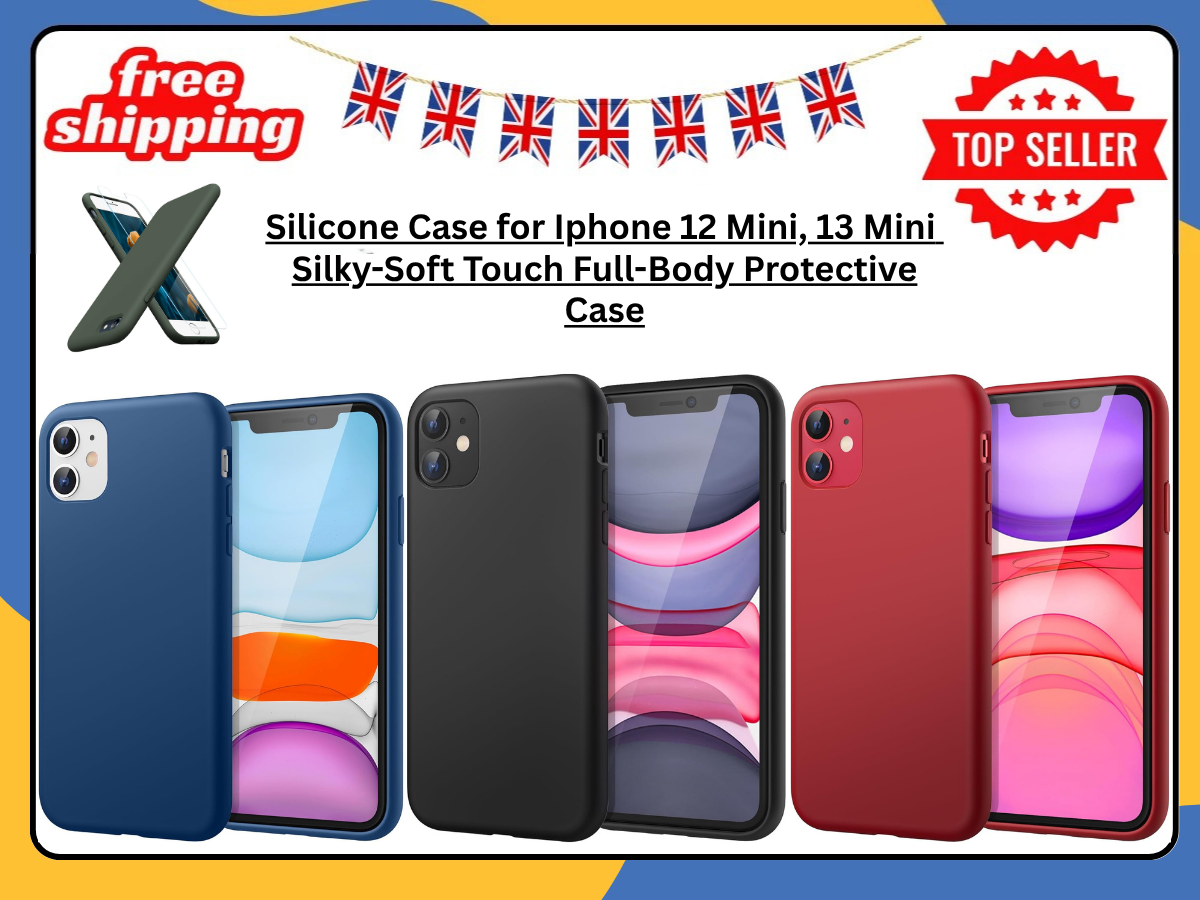 iPhone 12, 13 Mini Liquid Silicone Case Shockproof Matte TPU Back Phone Cover UK