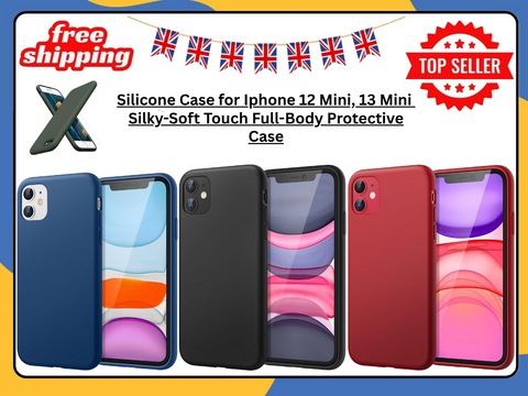 iPhone 12, 13 Mini Liquid Silicone Case Shockproof Matte TPU Back Phone Cover UK