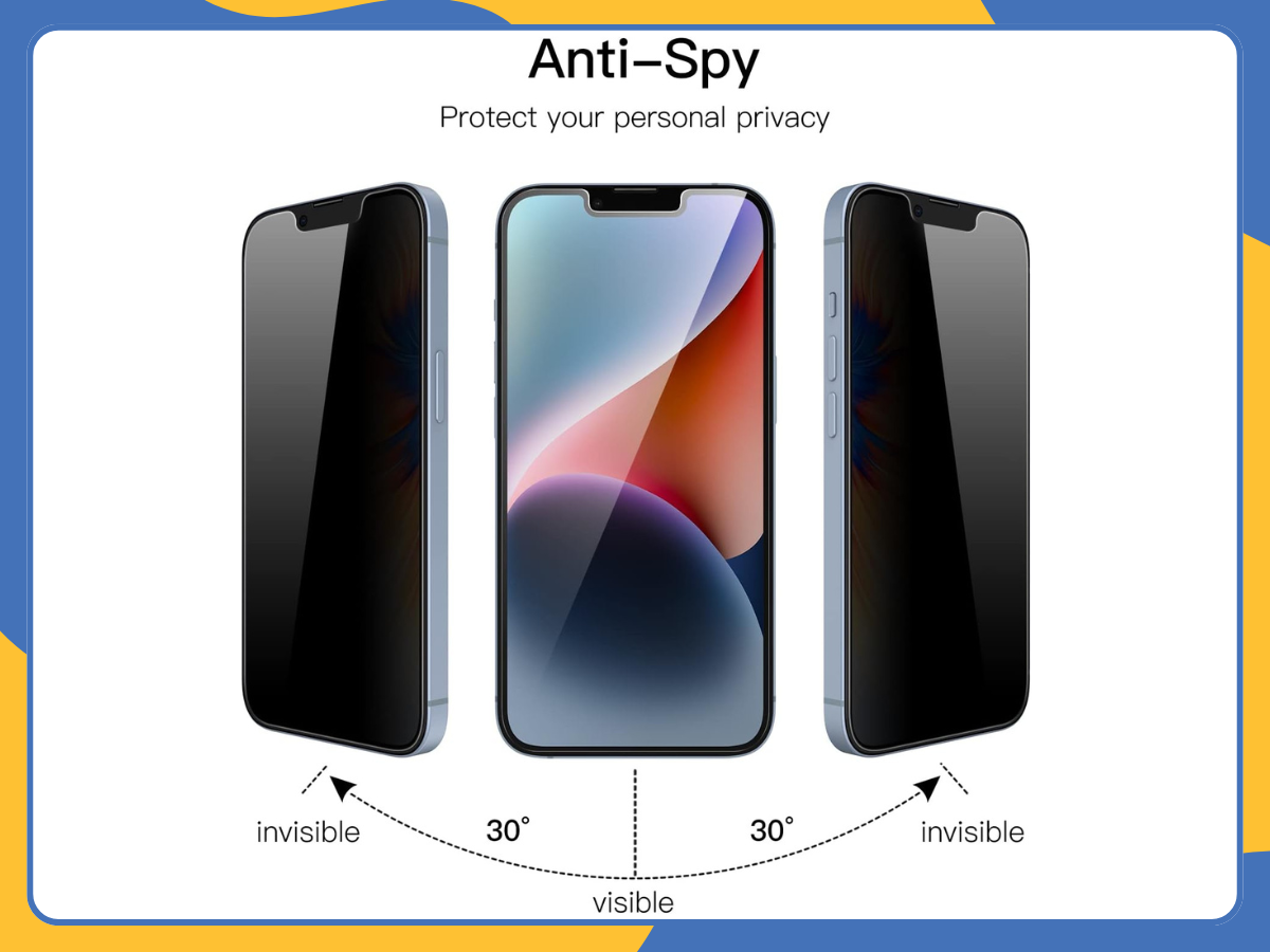 Privacy Tempered Glass Screen Protector For iPhone 16 15 14 13 12 11 XR Pro Max