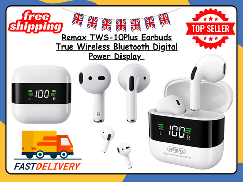 Remax TWS-10Plus True Wireless Bluetooth Earbuds with Mic & Power Display Mic UK