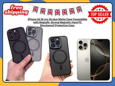 Magnetic Magsafe Matte Shockproof Slim Case For iPhone 16 Pro Max Plus Cover UK