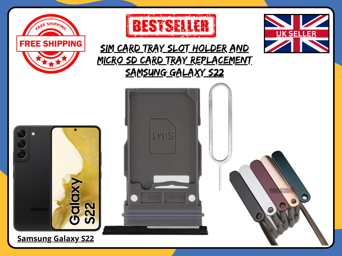 For Samsung Galaxy S22 SM-S901B SIM Card Tray Slot Holder Replacement UK New
