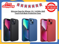 iPhone 13 14 Liquid Matte Silicone Case Shockproof TPU Back Slim Phone Cover UK