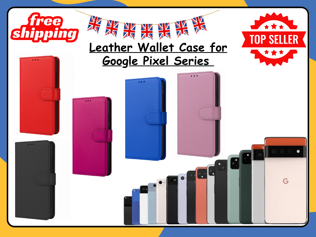 For Google Pixel 8, 7A 6 Pro Phone Case Leather Wallet Card Flip Stand Cover UK