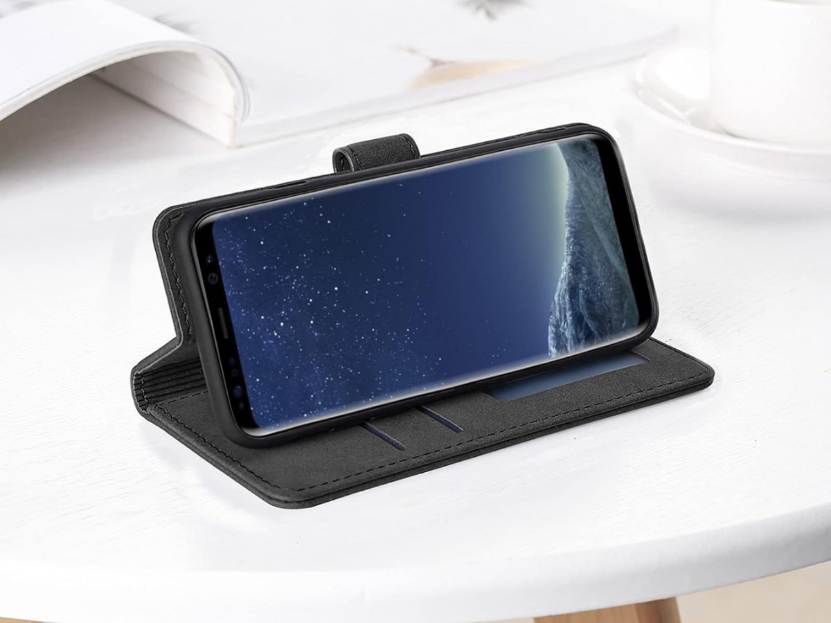 Samsung Galaxy S8 S21 Ultra Leather Wallet Magnetic Flip Case Cover Shockproof