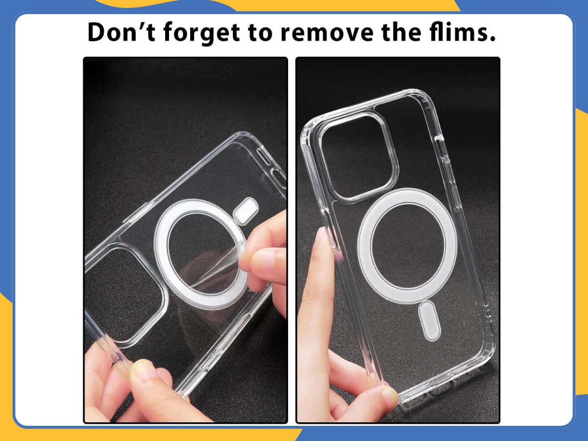 Clear Magnetic iPhone 15 14 13 12 Pro Max Case MagSafe Shockproof Silicone Cover