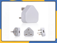UK 3 Pin USB Wall Charger Plug Mains Fast Charging 1-Port Adapter for All Phones