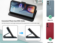 Motorola Moto G05 / E15 Folio Leather Gel Wallet Case Flip Stand Cover